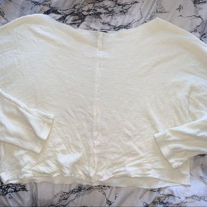 Forever 21 Cream Cropped Knit Sweater